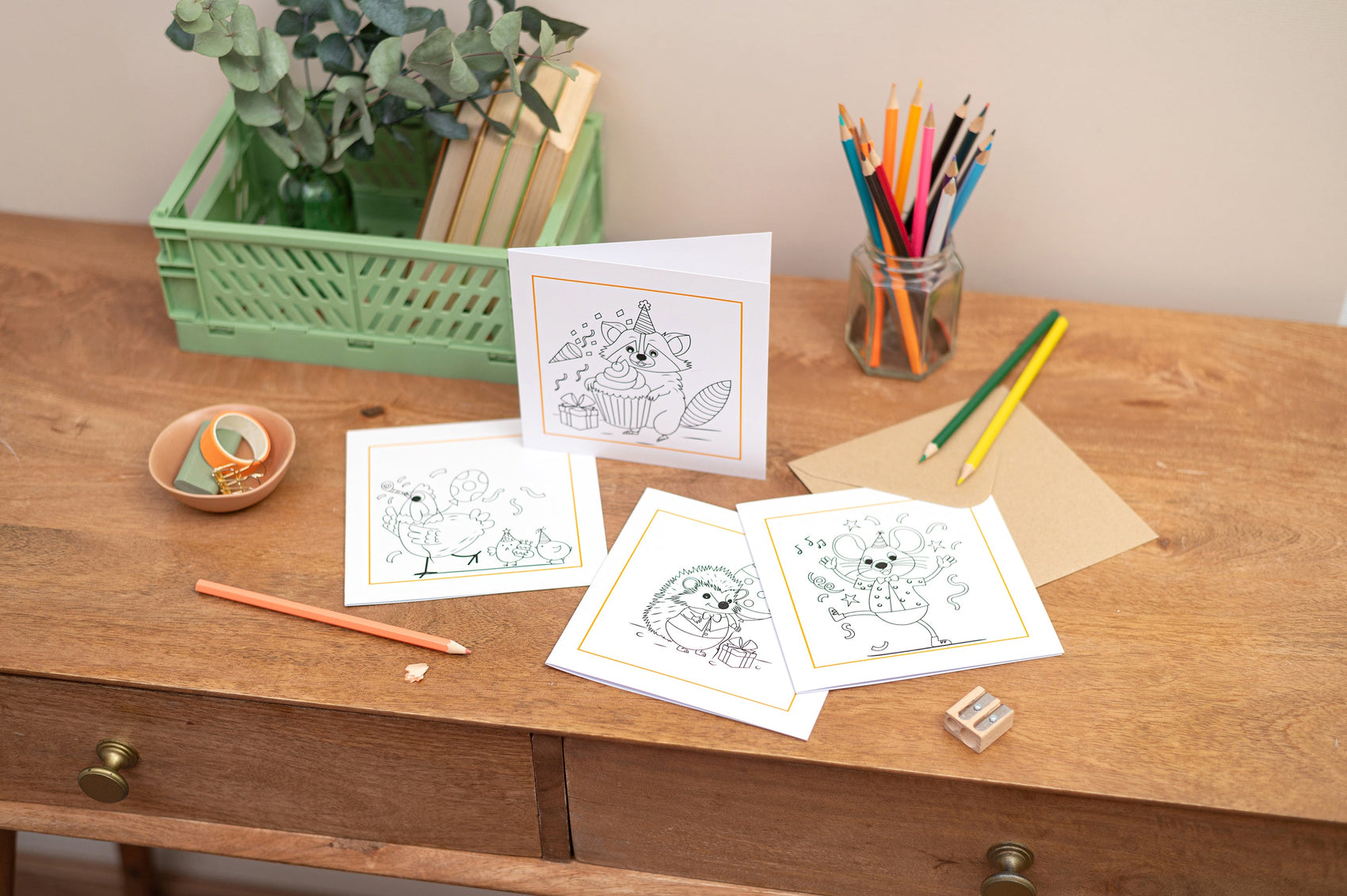 Children's Colouring In Cards