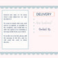 Mockup Card with text about delivering cards directly to recipients and contact information if the customer has any questions